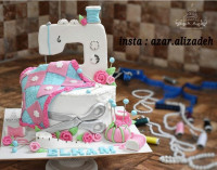 کیک با تم شغل خیاطی