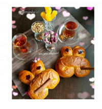 نان شیرمال به شکل قورباغه