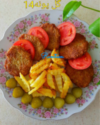 کتلت سیب زمینی با سبزیجات