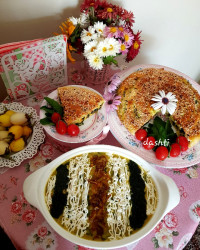 بورک اسفناج آش_رشته ناهار امروزمون