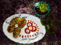 سیب زمینی تنوری آکاردئونی