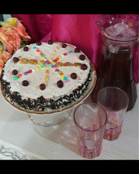 کیک خامه ای خودم پز