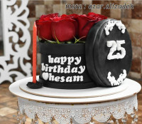 کیک باکس گل