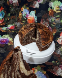 کیک زبرا با شکلات تخته ای