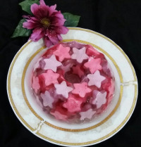 ژله ی خرده شیشه ی شفاف