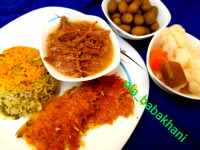 شوید باقالی با گوشت گردن