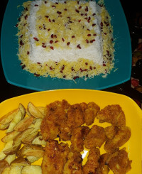 فیله مرغ سوخاری با سیب زمینی