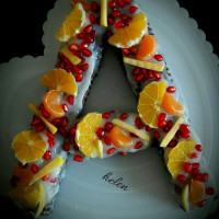 کیک بیسکوییت حروفی