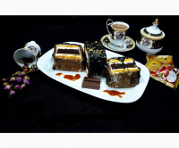 بیسکو کیک با رویه گاناش