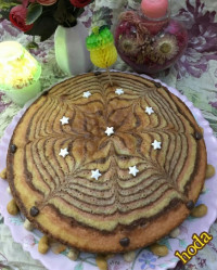 کیک زبرا سه رنگ