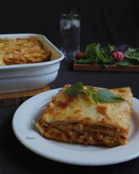 لازانیا باگوشت و سبزیجات