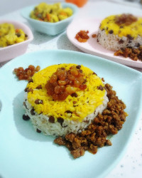 عدس پلو قالبی