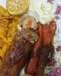 رولت مرغ با سس انار