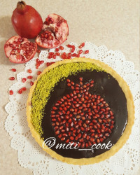 تارت شکلاتی انار