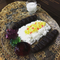 ژله چلوکباب همراه دوغ