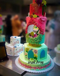 کیک با دکور خامه-باترکریم (ورکشاپ)