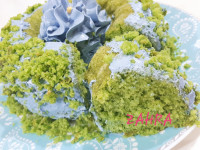 کیک اسفناج خوشگل و خوش رنگ