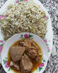 خوراک زبان با شوید باقلا