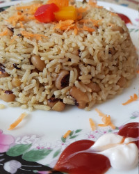 لوبیا پلو مامان پز