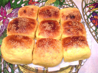 نان خوشمزه من ،باطمع نارگیل وسیب وپرتقال