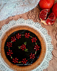 تارت شکلاتی انار