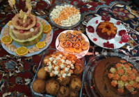 کیک یزدی،شیرینی مشهدی؛ژله؛پاستیل،کیک واسه شب یلدا فقط هندونم خیلی بی مزه بود