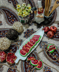 کوکی به شکل هندوانه با رویال ایسینگ