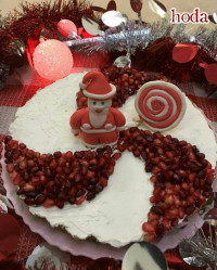 تارت انار و بابانوعل و ابنبات فوندانت