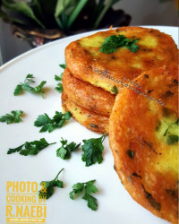 کتلت سیب زمینی با سبزیجات