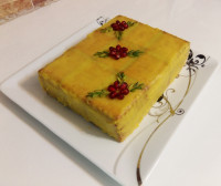 کیک یخچالی زعفرانی