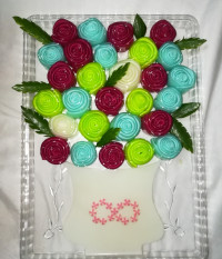 ژله رولی به شکل گل رز