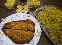 ماهی زعفرانی کنجدی