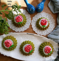 کیک پسته کیک تک نفره ایده یلدایی سرو کیک تک نفره