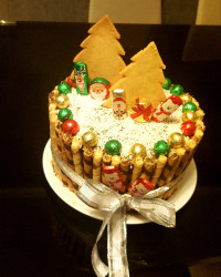 کیک با تم کریسمس