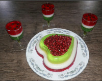 ⛄ژله طرح هندوانه ای برای یلدا⛄
