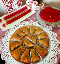 کارهای امروزم برای شب یلدا ژله_بستنی_هندوانه باقلوا_با_خمیر_خونگی