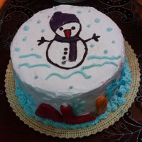 کیک آدم برفی