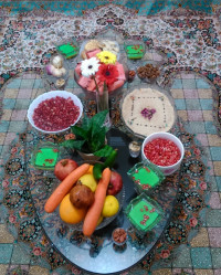 سفره ساده شب یلدا