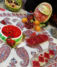 سفره شب یلدای من کنار عزیزانم?