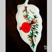 نقاشی روی دسرمیوه ای نارگیل