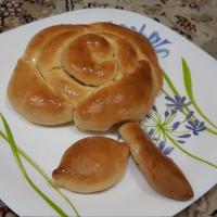 نان دو رنگ مغزدار