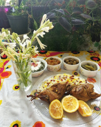 خوراک بلدرچین در فر