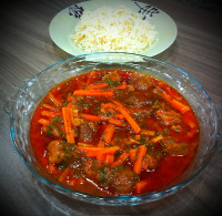 خورشت آلو هویج....رشته پلو....