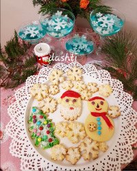 کوکی_کره ای ژله_بلوبری_برفی