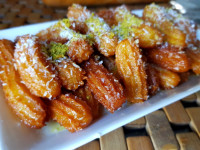 بامیه ترد با یه لیوان شیر و ارد