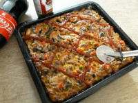 پیتزای مرغ وبورک