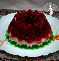 ژله انار سه رنگ