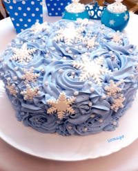 کیک تم برفی