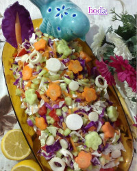 سالاد کلم و سبزیجات