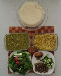 کته باخورشت باقالاقاتوق ومیرزاقاسمی